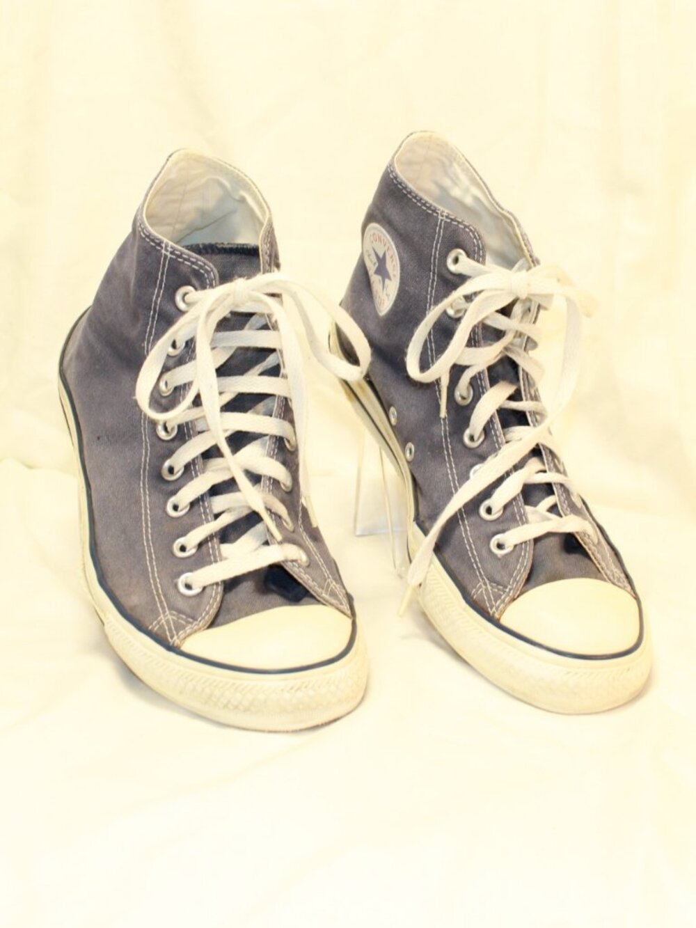 Converse Unisex M9.5 W11.5 Faded Blue Beat Up High Top Sneakers - M9622